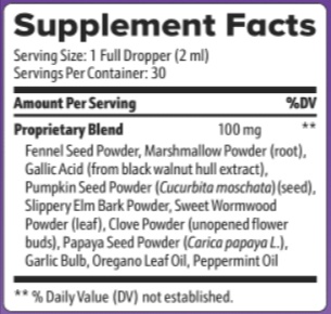 Cleanest Body supplement facts