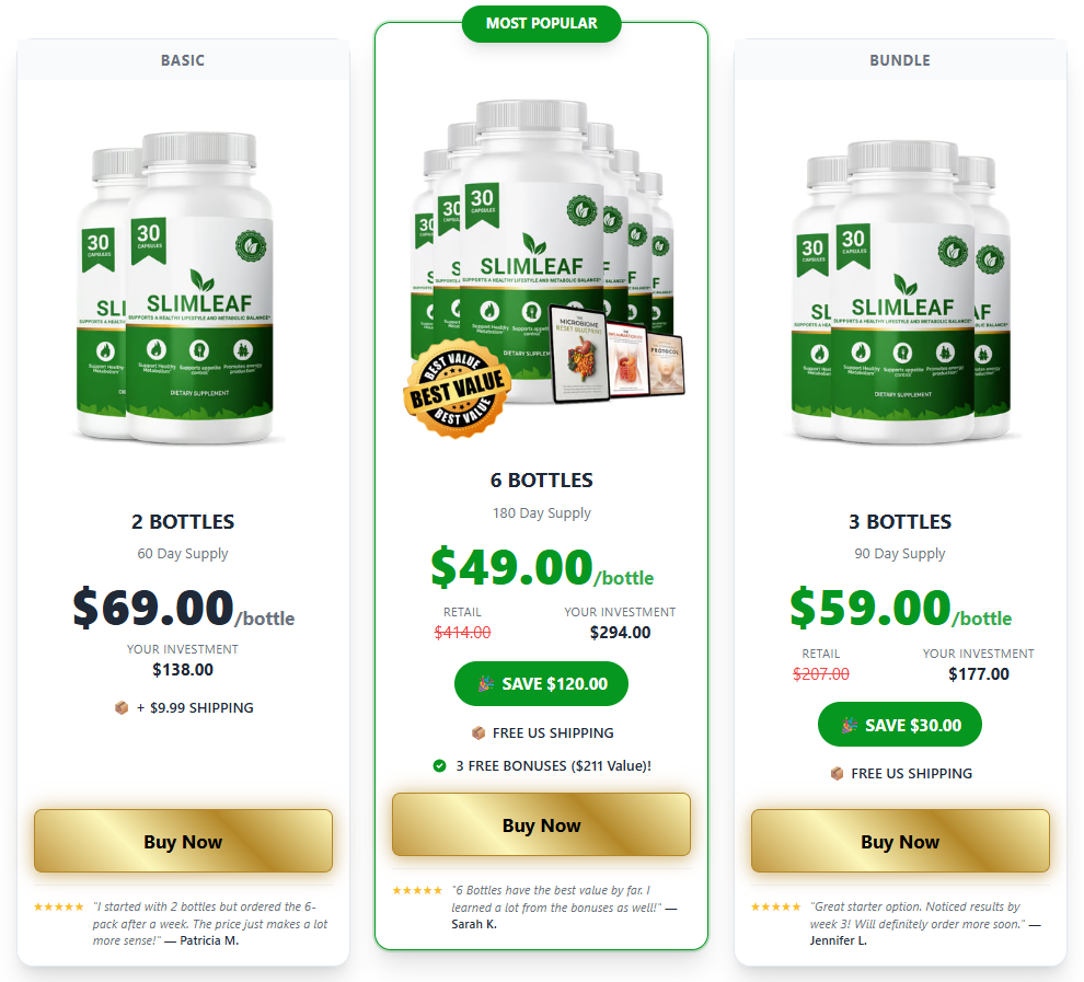 SlimLeaf Price details