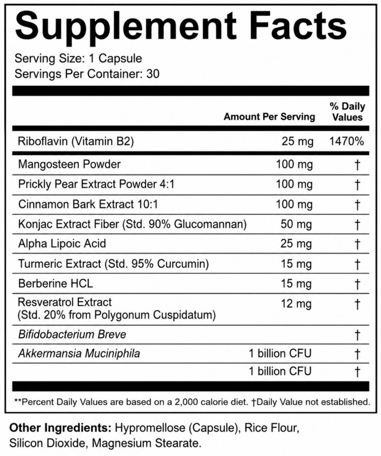 Trimoryn Supplement Facts
